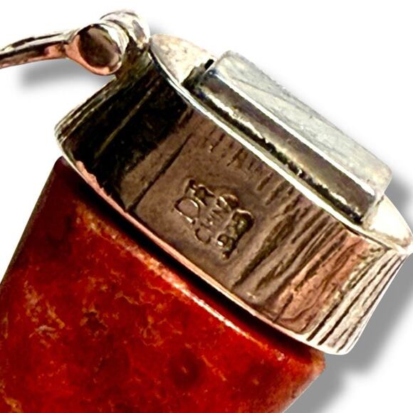 JAY KING Desert Rose Trading Bamboo Red Coral Sterling Silver 925 Bracelet 34g - Picture 11 of 12